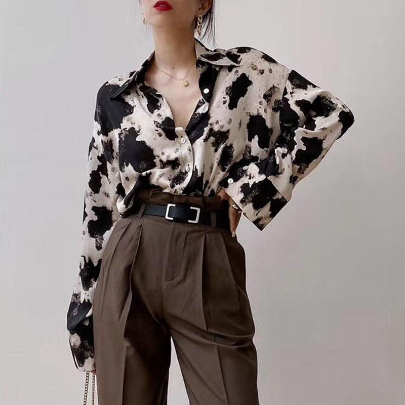 Style Core Aesthetics, New Style Trends - Cow Print Blouse Style Core Aesthetics, New Style Trends - Cow Print Blouse