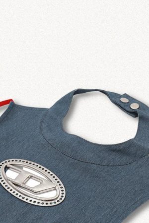 Style Core Aesthetics, New Style Trends - Cowgirl Denim Halter Corset Top