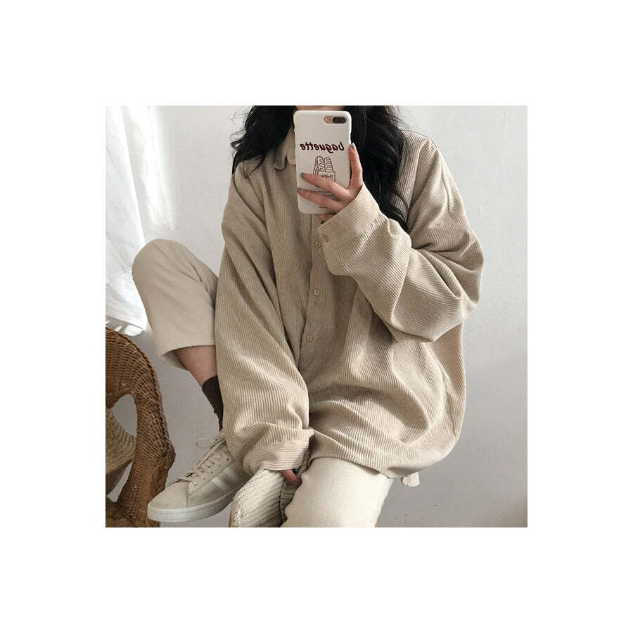 Style Core Aesthetics, New Style Trends - Cozy Up Cord Shirt
