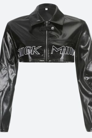 Style Core Aesthetics, New Style Trends - Cropped Biker Jacket
