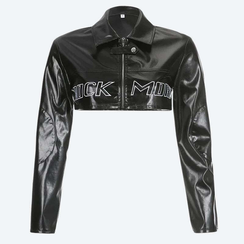 Style Core Aesthetics, New Style Trends - Cropped Biker Jacket Style Core Aesthetics, New Style Trends - Cropped Biker Jacket