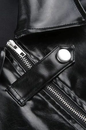 Style Core Aesthetics, New Style Trends - Cropped Biker Jacket