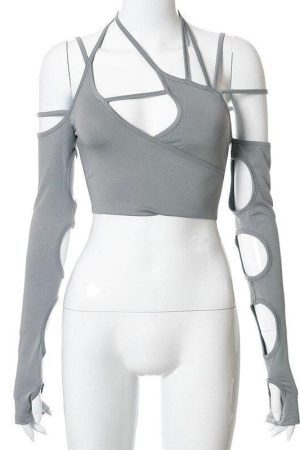 Style Core Aesthetics, New Style Trends - Cut-Out Halter Top