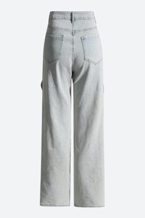 Style Core Aesthetics, New Style Trends - Cut Out Patch Denim Jeans