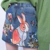 Style Core Aesthetics, New Style Trends - Cute Rabbit Denim Mini Skirt