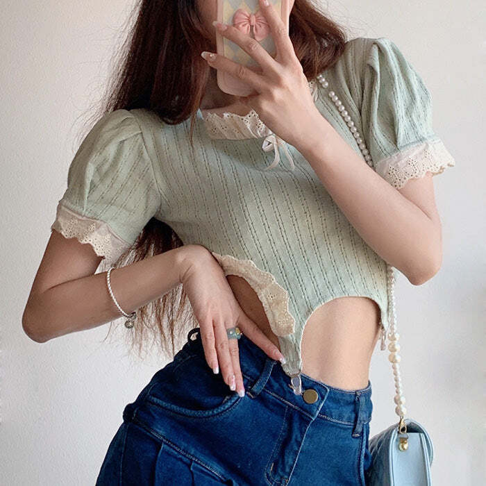 Style Core Aesthetics, New Style Trends - Cutie Secrets Crop Top