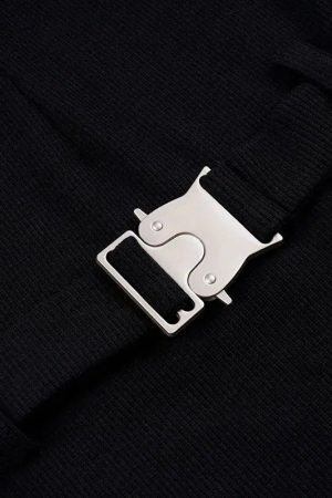 Style Core Aesthetics, New Style Trends - Cyberpunk Belted Corduroy Bodysuit