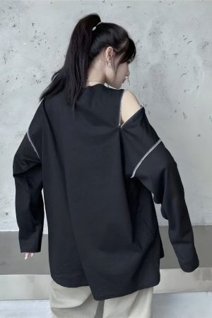 Style Core Aesthetics, New Style Trends - Cyberpunk Cross Zip-Up Top