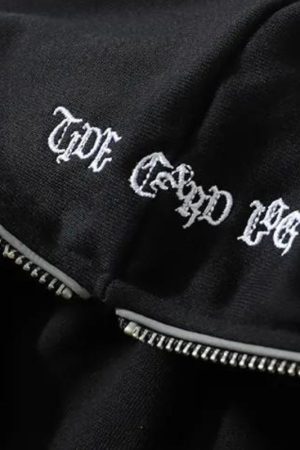 Style Core Aesthetics, New Style Trends - Cyberpunk Ghost Full Zip-Up Hoodie