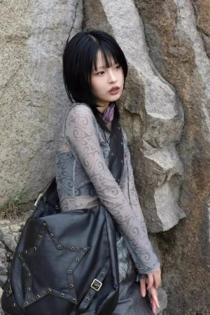 Style Core Aesthetics, New Style Trends - Cyberpunk Sheer Top