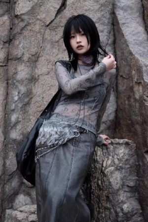 Style Core Aesthetics, New Style Trends - Cyberpunk Sheer Top