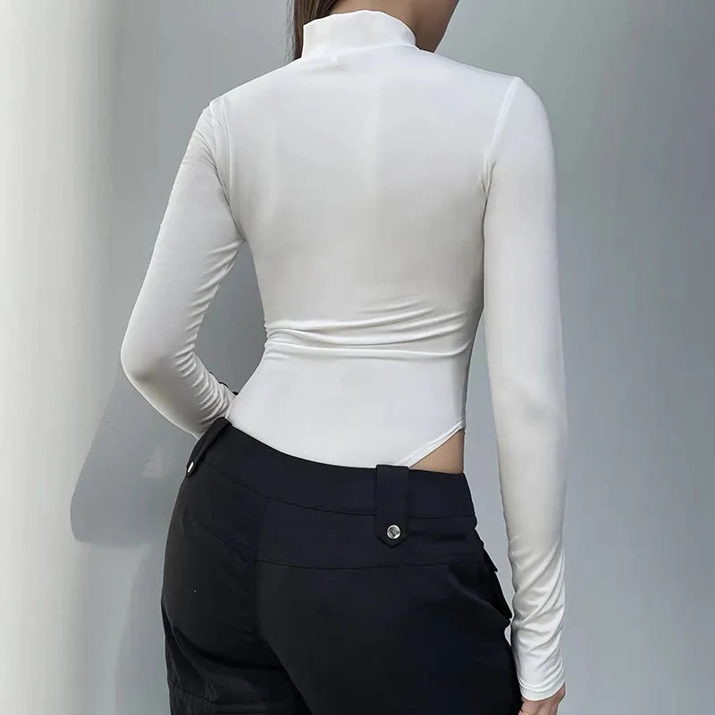 Style Core Aesthetics, New Style Trends - Cyberpunk Striped Cut Out Bodysuit Style Core Aesthetics, New Style Trends - Cyberpunk Striped Cut Out Bodysuit