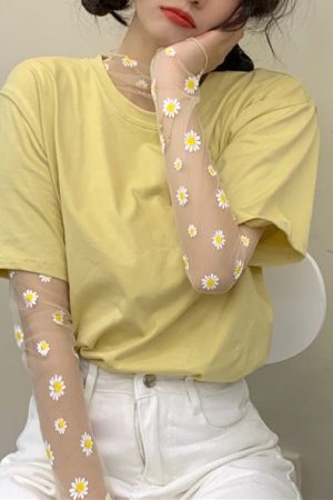Style Core Aesthetics, New Style Trends - Daisy Mesh Top + Tee Co-Ord