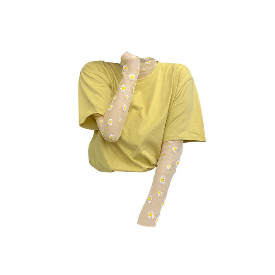 Style Core Aesthetics, New Style Trends - Daisy Mesh Top + Tee Co-Ord