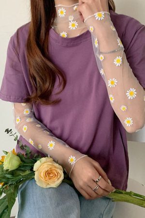 Style Core Aesthetics, New Style Trends - Daisy Mesh Top + Tee Co-Ord