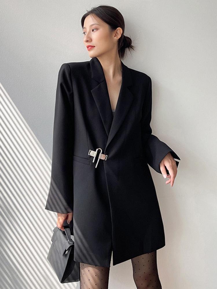 Style Core Aesthetics, New Style Trends - Dark Academia Buckle Up Blazer Style Core Aesthetics, New Style Trends - Dark Academia Buckle Up Blazer