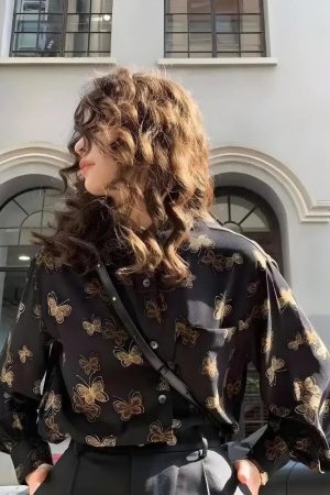 Style Core Aesthetics, New Style Trends - Dark Academia Butterfly Shirt