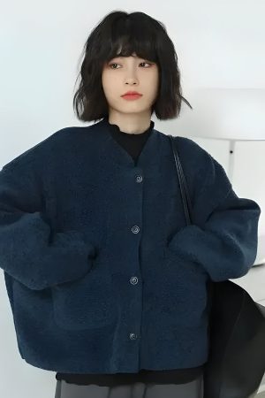 Style Core Aesthetics, New Style Trends - Dark Academia Button Up Pockets Cardigan