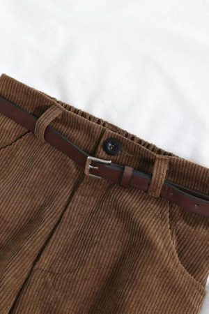 Style Core Aesthetics, New Style Trends - Dark Academia Corduroy Pants