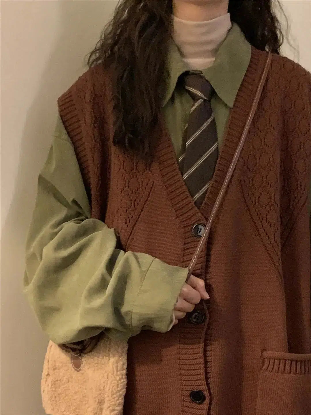 Style Core Aesthetics, New Style Trends - Dark Academia Deep V-Neck Sleeveless Cardigan Style Core Aesthetics, New Style Trends - Dark Academia Deep V-Neck Sleeveless Cardigan