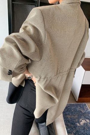 Style Core Aesthetics, New Style Trends - Dark Academia Double Color Blazer