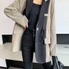 Style Core Aesthetics, New Style Trends - Dark Academia Double Color Blazer