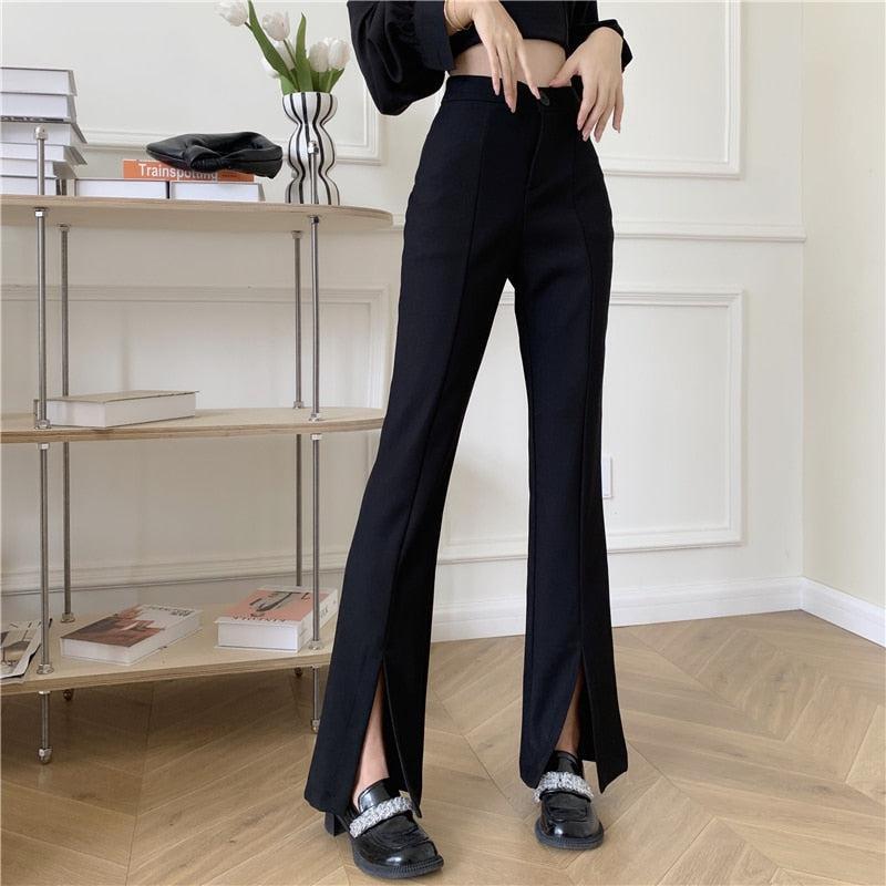 Style Core Aesthetics, New Style Trends - Dark Academia Hem Split Pants