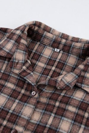 Style Core Aesthetics, New Style Trends - Dark Academia Plaid Shirt