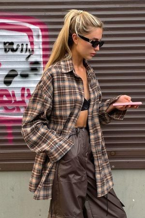 Style Core Aesthetics, New Style Trends - Dark Academia Plaid Shirt