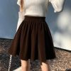 Style Core Aesthetics, New Style Trends - Dark Academia Velvet Mini Skirt