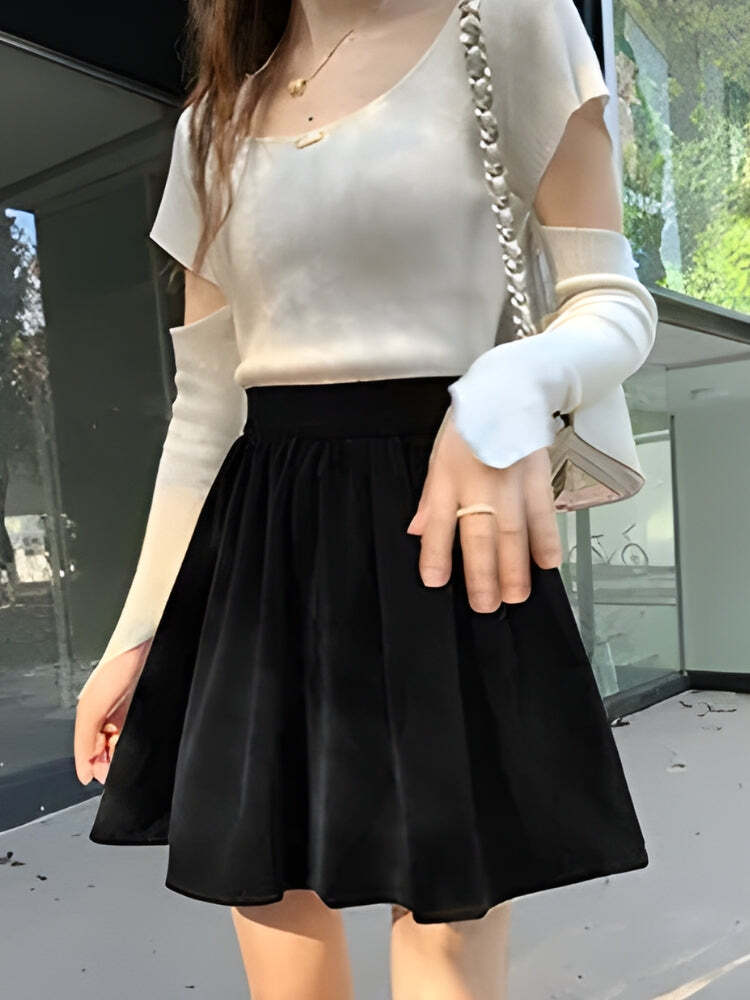 Style Core Aesthetics, New Style Trends - Dark Academia Velvet Mini Skirt Style Core Aesthetics, New Style Trends - Dark Academia Velvet Mini Skirt