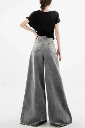 Style Core Aesthetics, New Style Trends - Dark Wash Super Wide Leg Jeans