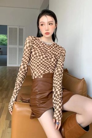 Style Core Aesthetics, New Style Trends - Deformed Checked Top