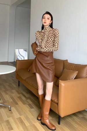 Style Core Aesthetics, New Style Trends - Deformed Checked Top