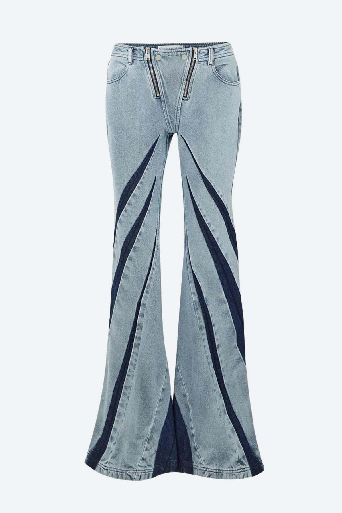 Style Core Aesthetics, New Style Trends - Denim Cut Out Tube Top & Patch Jeans Two Piece Set Style Core Aesthetics, New Style Trends - Denim Cut Out Tube Top & Patch Jeans Two Piece Set