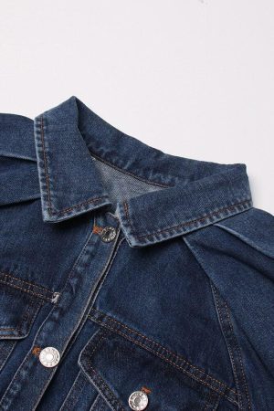 Style Core Aesthetics, New Style Trends - Denim Jacket & Skirt Two Piece Set