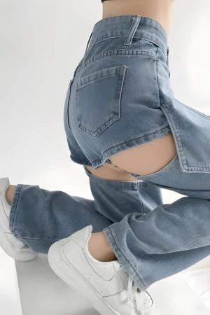 Style Core Aesthetics, New Style Trends - Detachable Straight Leg Jeans