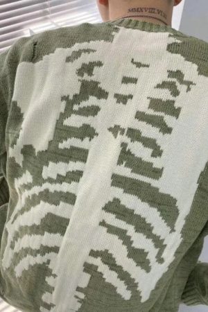 Style Core Aesthetics, New Style Trends - Distressed Oversized Skeleton Knit Sweater