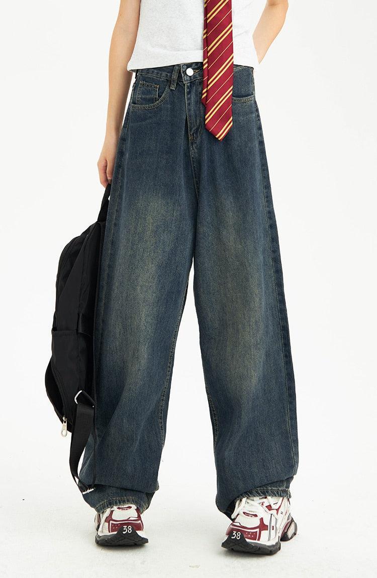 Style Core Aesthetics, New Style Trends - Distressed Pockets Wide Leg Baggy Jeans Style Core Aesthetics, New Style Trends - Distressed Pockets Wide Leg Baggy Jeans