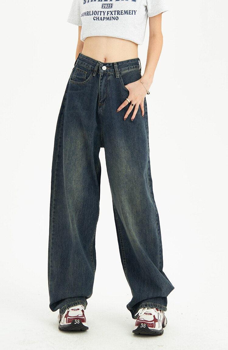 Style Core Aesthetics, New Style Trends - Distressed Pockets Wide Leg Baggy Jeans Style Core Aesthetics, New Style Trends - Distressed Pockets Wide Leg Baggy Jeans