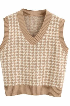 Style Core Aesthetics, New Style Trends - Dogtooth Check Vest