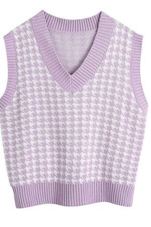 Style Core Aesthetics, New Style Trends - Dogtooth Check Vest