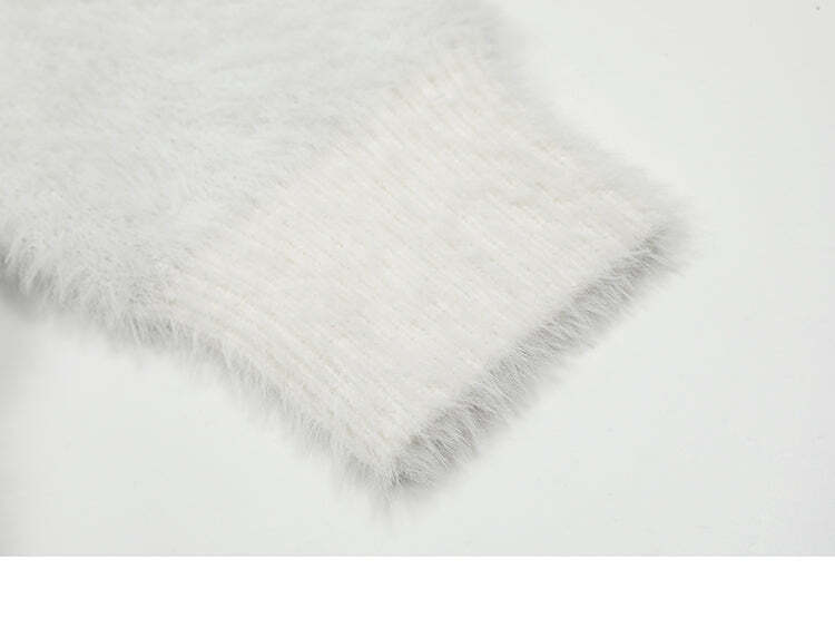 Style Core Aesthetics, New Style Trends - 'Dominate' Furry Knit Cotton Sweater Style Core Aesthetics, New Style Trends - 'Dominate' Furry Knit Cotton Sweater