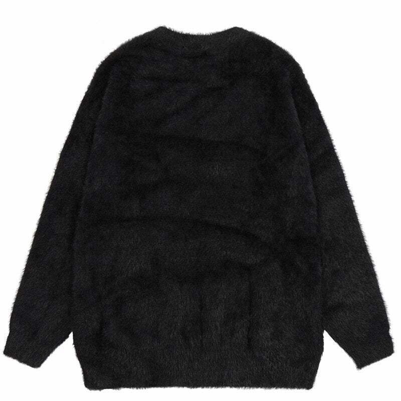 Style Core Aesthetics, New Style Trends - 'Dominate' Furry Knit Cotton Sweater Style Core Aesthetics, New Style Trends - 'Dominate' Furry Knit Cotton Sweater