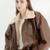 Style Core Aesthetics, New Style Trends - Double-Faced Faux Leather & Fur Jacket