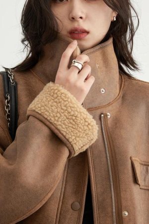 Style Core Aesthetics, New Style Trends - Double Faced Faux Leather Jacket