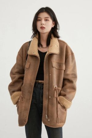 Style Core Aesthetics, New Style Trends - Double Faced Faux Leather Jacket