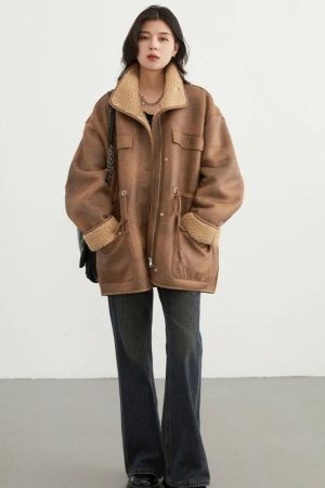 Style Core Aesthetics, New Style Trends - Double Faced Faux Leather Jacket