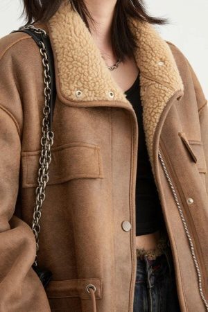 Style Core Aesthetics, New Style Trends - Double Faced Faux Leather Jacket