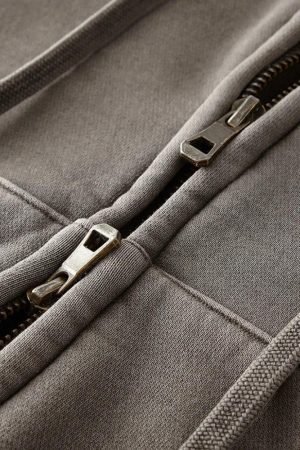 Style Core Aesthetics, New Style Trends - Double Zip-Up Cropped Hoodie